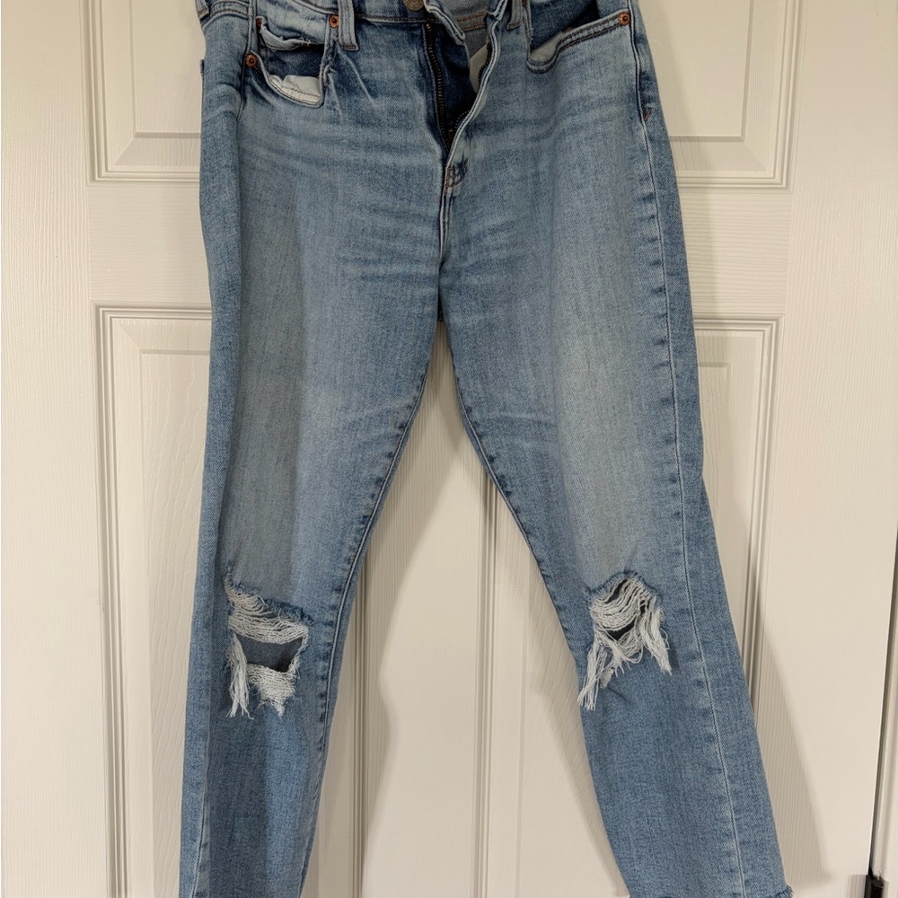 Light Blue Distressed Women's Jeans